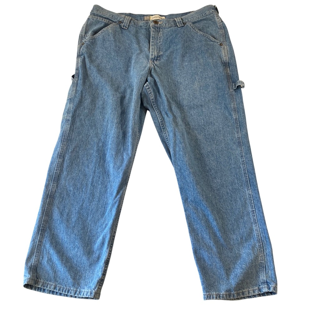 Lee Dungarees Mens 40x30 (Fit 36x29) Carpenter Jeans Blue Relaxed Workwear